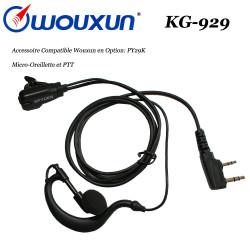 WOUXUN KG-929 Micro Oreillette compatible en option, idéal pour la chasse
