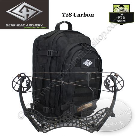 GEARHEAD ARCHERY T18 CARBON Ultra compact and lightweight compound bow with 18 inches between centers in carbon