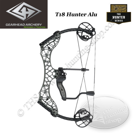 GEARHEAD ARCHERY T18 CARBON Arc compound ultra compact et léger de 18 pouces d'entraxe en carbone