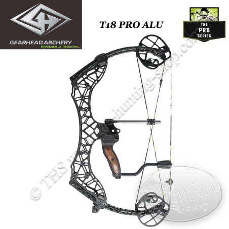 GEARHEAD ARCHERY T18 CARBON Arc compound ultra compact et léger de 18 pouces d'entraxe en carbone