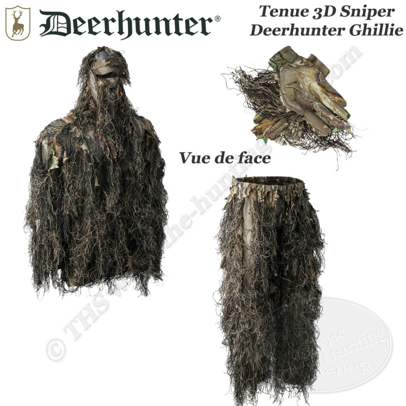 DEERHUNTER Ensemble Ghillie 3D Sniper camouflage Sneaky déstructurant
