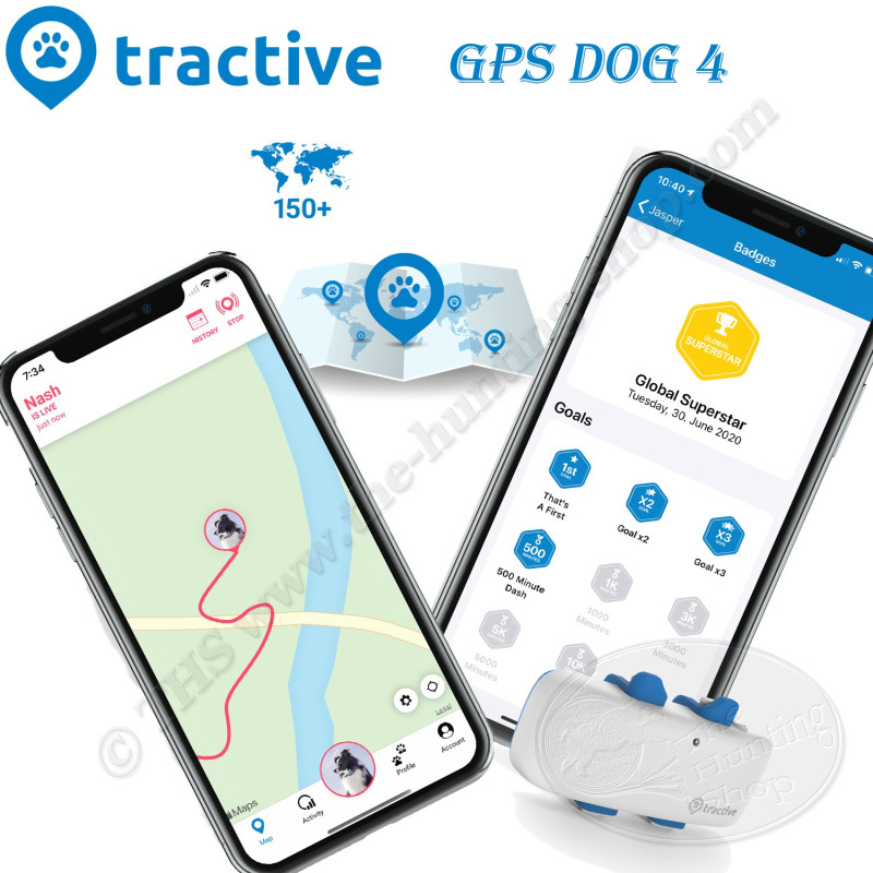 Collier GPS pour chiens Tractive GPS DOG 4 Blanc neige à 50,40 €