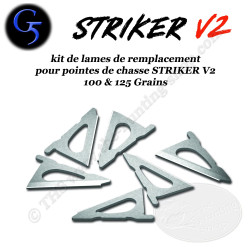 G5 Striker V2 Lames de remplacement pour 3 pointes de chasse 100 & 125 grains