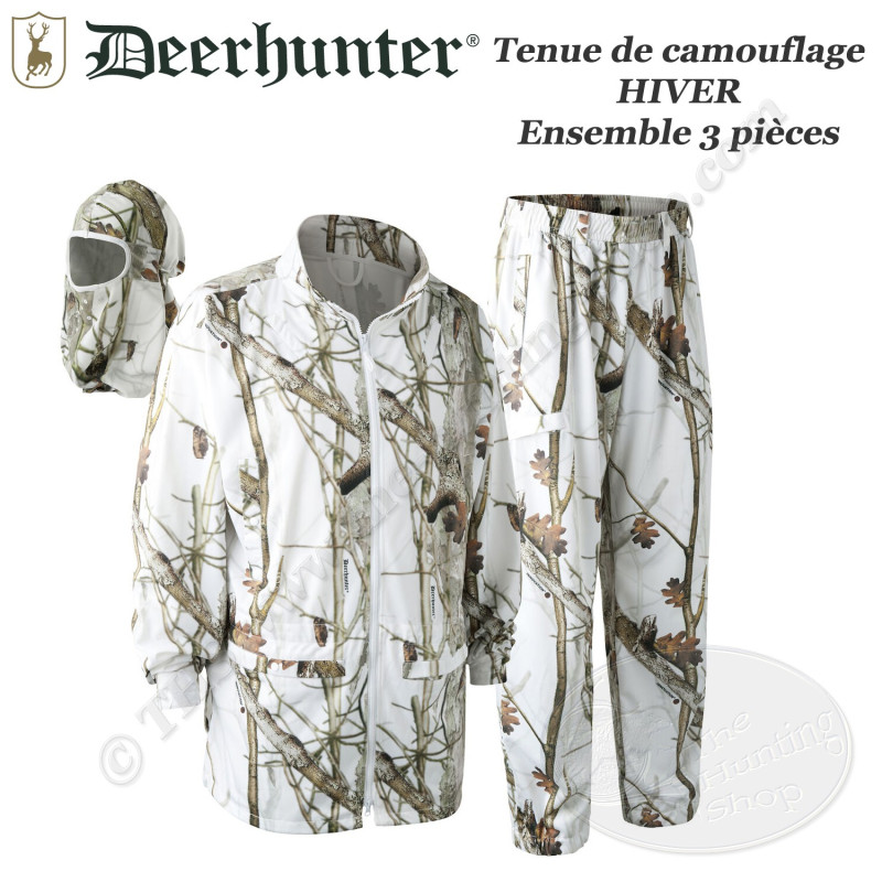 DEERHUNTER Ensemble de camouflage Hiver Neige 3 pièces - 2118