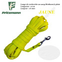FRITZMANN Longe de recherche au sang Biothane PLATE Jaune 10 mètres