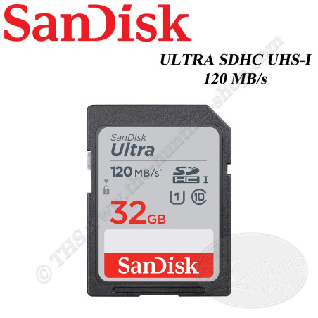 SANDISK 32 GBULTRA SDHC UHS-1 Geheugenkaart - Snelheid 120MB/s