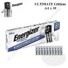 ENERGIZER Ultimate Lithium Box of 10 professional disposable batteries L91 FR6 AA 1.5 volts