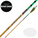 BLACK EAGLE ARROWS Vintage 6 traditional carbon arrows with cresting and natural feather tail