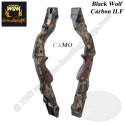 WIN&WIN BLACK poignée BLACK WOLF de 17" en carbone pour arc de chasse traditionnel recurve au standart ILF