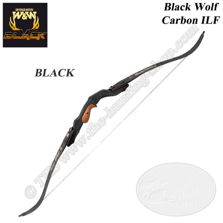 WIN&WIN BLACK arc BLACK WOLF en carbone pour arc de chasse traditionnel recurve au standart ILF