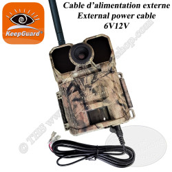 KEEPGUARD Câble d'alimentation externe 3 mètres pour caméra piège photo KG895