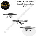 TOPHAT ARCHERY Apex 3D Combo Heavy Duty Screw-In Nails 5/16" Stainless Steel 150 - 175 - 200 grit