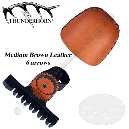 THUNDERHORN Lederköcher BOA 4 oder 6 Pfeile für traditionelle Bögen