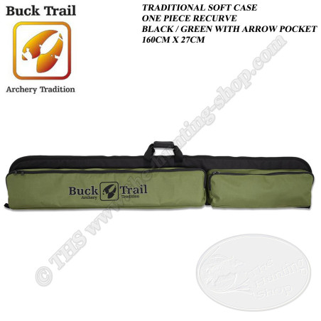 BUCK TRAIL Weiche Hülle für Recurvebogen mit 2 Taschen für Pfeile und Zubehör