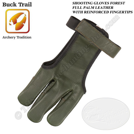 BUCK TRAIL Traditional full grain leather shooting glove with reinforced fingertips