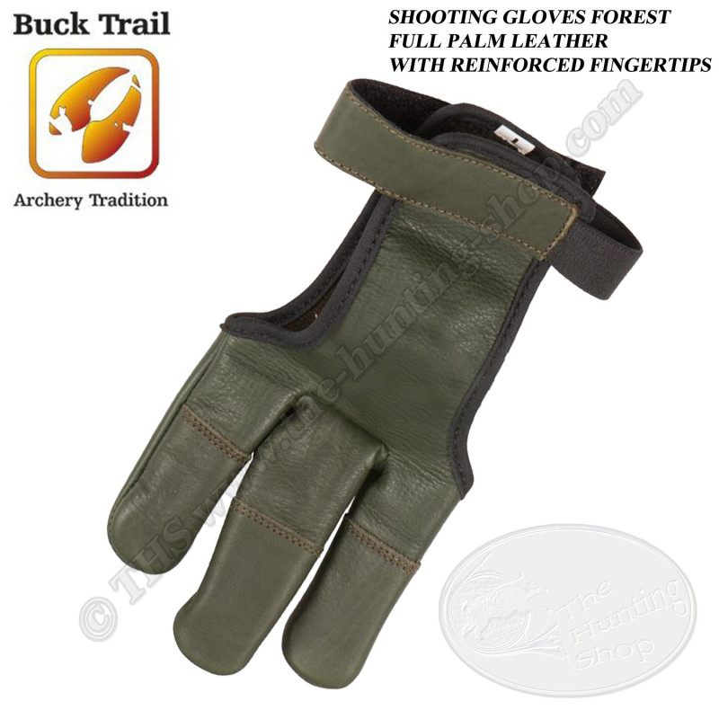 BUCK TRAIL Traditional leather shooting glove with reinforced tips
