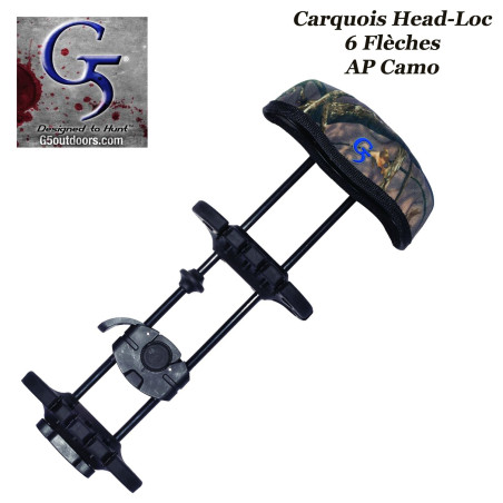 G5 Head-Loc Quiver 6 arrows for compound hunting bow