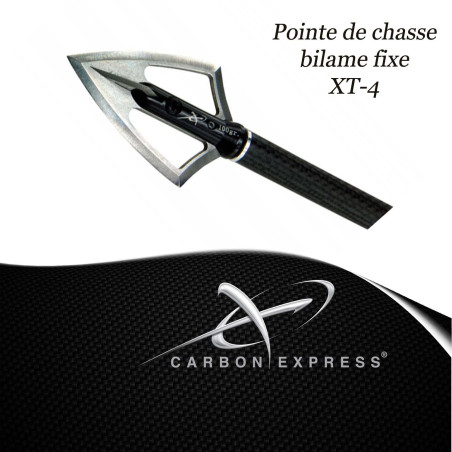 CARBON EXPRESS XT4-BLADE Pointes de chasse bi-lamesfixes