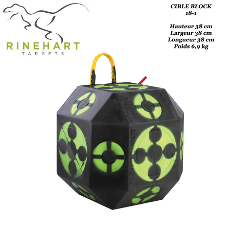 RINEHART 18-1 Zielblock aus festem, komfortablem Schaumstoff, geeignet für Jagdklingen