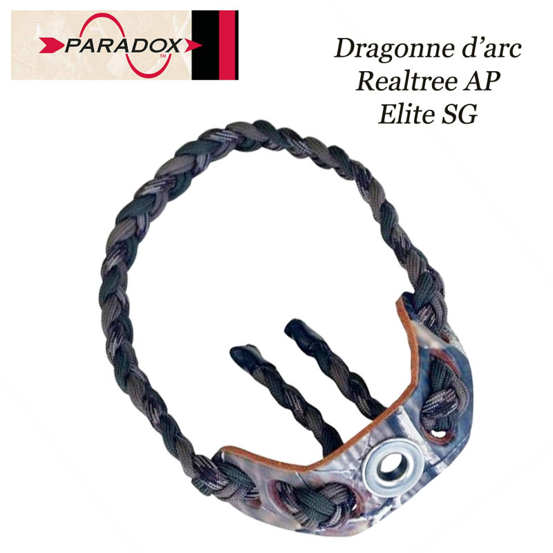 PARADOX Dragonne d'arc tressée avec finition cuir