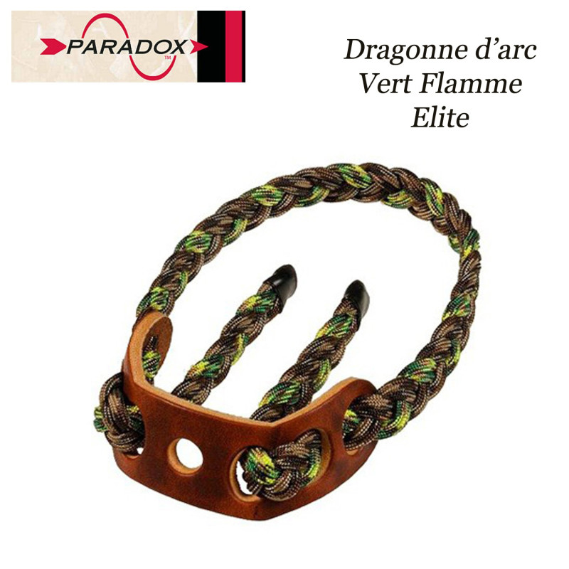 PARADOX Dragonne d'arc tressée avec finition cuir
