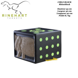 RINEHART RhinoBlock cible bloc solide et confortable pour le tir à l'arc, convient pour lames de chasse