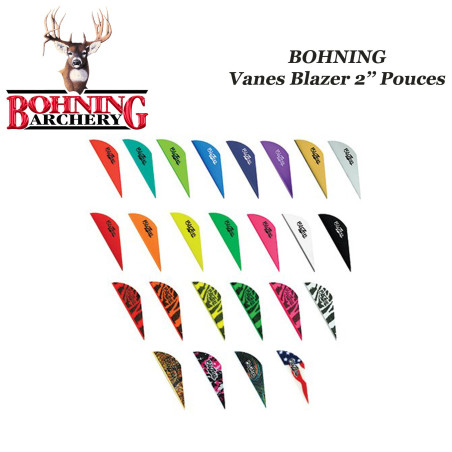 BOHNING Vanes Blazer 2" inch plastic plain or tiger