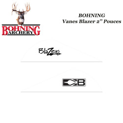 BOHNING Vanes Blazer 2" pouces en plastique BLANC - WHITE