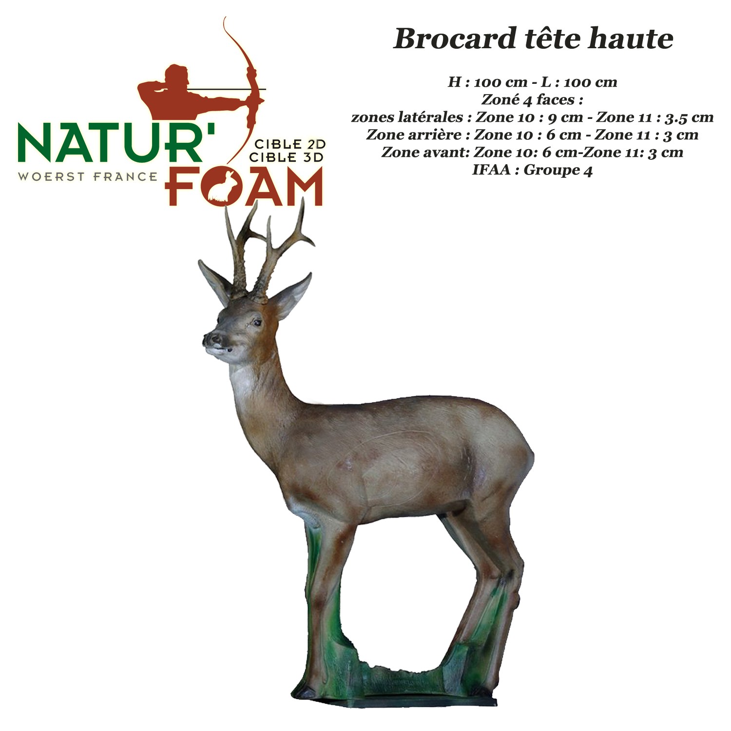 NATUR'FOAM 3D Deer, Bucks and Bucks foam target for archery - The Hunting  Shop