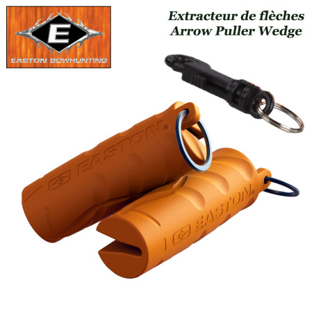 EASTON Arrow Puller Wedge Retire flèches en gomme caoutchoutée orange avec  mousqueton