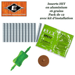 EASTON Inserts HIT légers en aluminium pour tubes et flèches  Axis 12 Pack avec kit d'installation