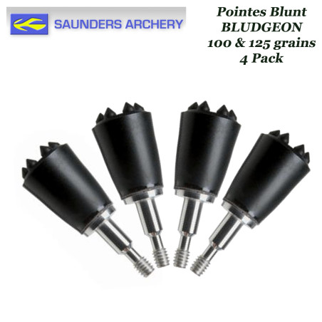 SAUNDERS Bludgeon Pointes blunt en plastique dur pour la billebaude l'ArcTRAP et la chasse du petit gibier 100 & 125 grains