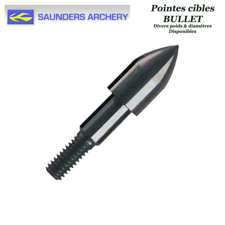 SAUNDERS Bullet Pointes d'entrainement à visser en acier de forme bullet  pour le tir sur