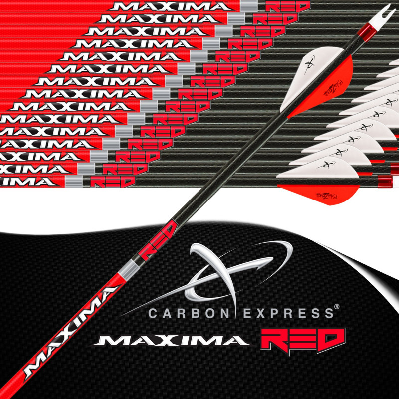 CARBON EXPRESS Maxima Red flèches de chasse et tir 3D empennées