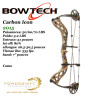 BOWTECH Carbon Icon Arc compound à poulies pour la chasse et le tir 3D Black Ops