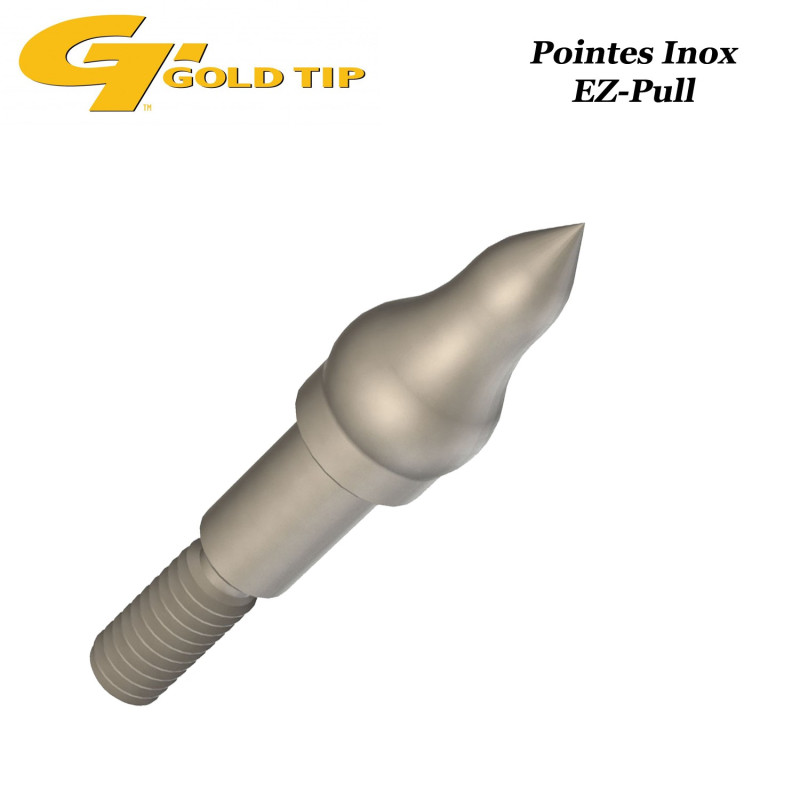 GOLD TIP EZ-Pull Pointes d'entrainement à visser en acier inox faciles à retirer de cibles dures et 3D 85, 100 & 125 grains