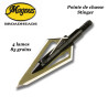MAGNUS Stinger 4 Blades Puntas de caza fijas de acero inoxidable de doble hoja con sangrador de 100 granos