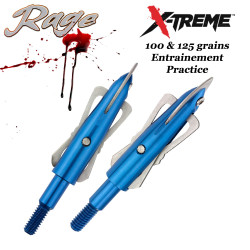 RAGE X-Treme Practice Pointe de chasse d'entrainement 100 & 125 grains