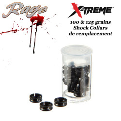 RAGE X-Treme Shock Collars Système de rétension de lames pour pointes de chasse Rage 100 & 125 grains