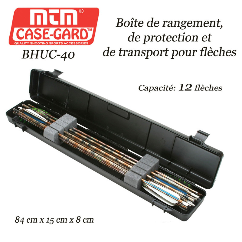 MTM Case-Gard BHUC-40 Boîte à flèches NOIRE pour 12 flèches