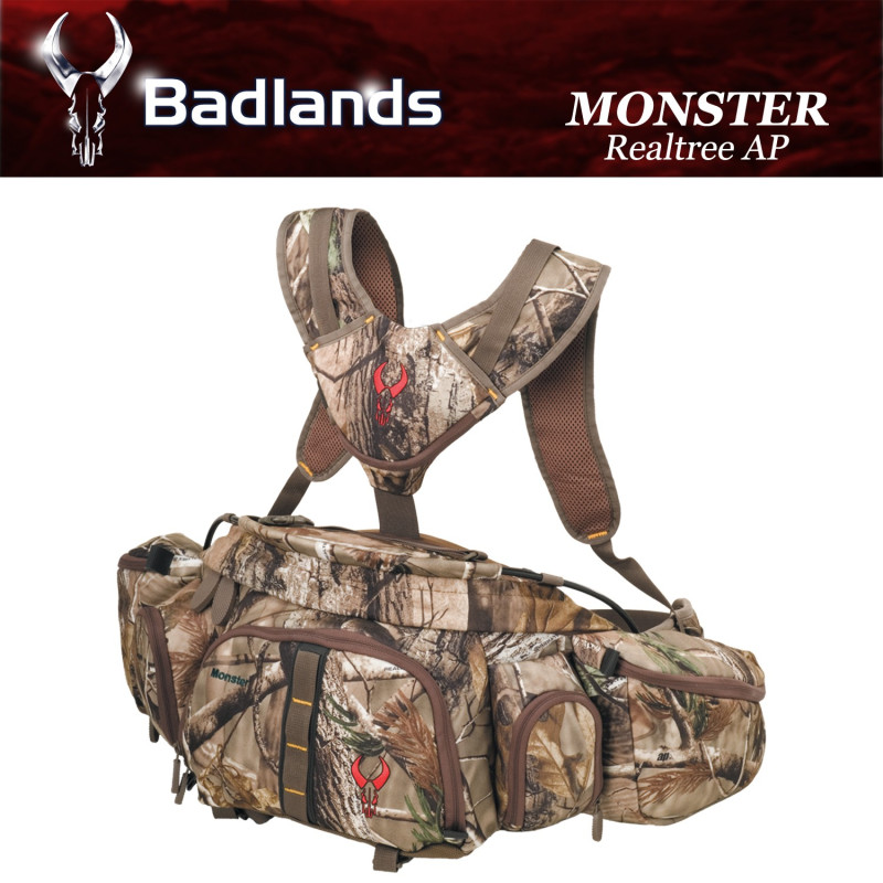 BADLANDS Monster Sac de chasse banane avec harnais de suspension Realtree AP Camo