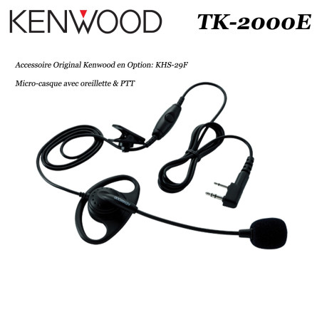 KENWOOD TK-2000E Micro Oreillettes compatible en option, idéal pour la chasse