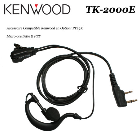 KENWOOD TK-2000E Micro Oreillettes compatible en option, idéal pour la chasse