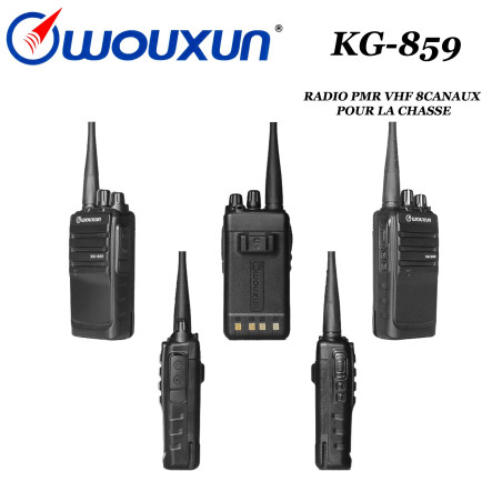 WOUXUN KG-859 Radio PMR portative compacte pour la chasse de type talkie walkie FM VHF