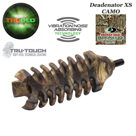 TRUGLO Deadenator XS Stabilisateur d'arc de chasse anti vibrations et anti bruit - MOSSY OAK BREAK-UP INFINITY