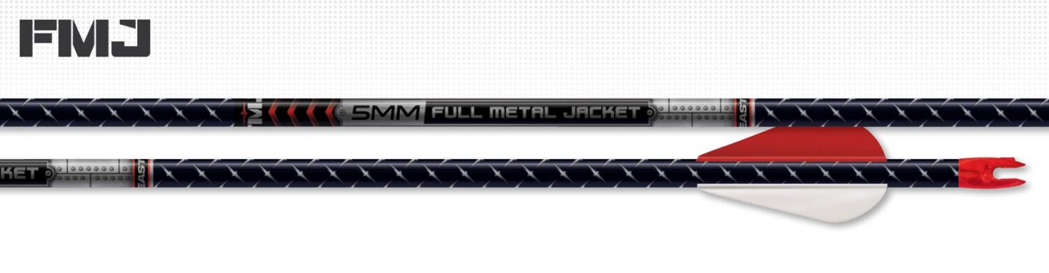 EASTON FMJ Black 5mm Flèches de chasse et tir 3D en carbone chemisé Alu
