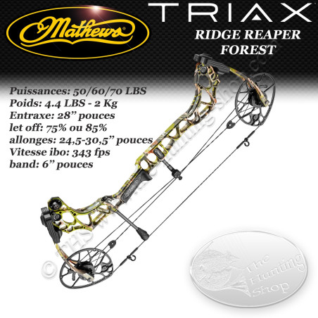 MATHEWS TRIAX 2018 Arc de chasse compound &agrave; poulies avec technologie CROSSCENTRIC CAM